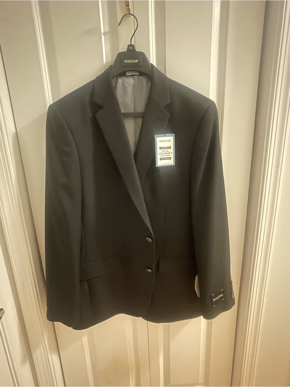 Haggar Men's Black Two-Button Suit Blazer